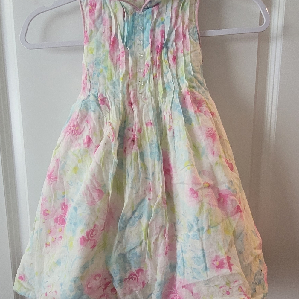 Polly Flinders Sleeveless Floral Dress